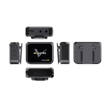 AVMATRIX WM12-2 (2TX+1RX Kablosuz Yaka Mikrofonu)
