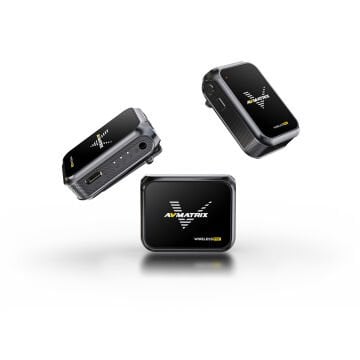 AVMATRIX WM12-2 (2TX+1RX Kablosuz Yaka Mikrofonu)
