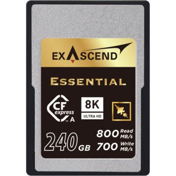 Exascend Essential 240GB CFexpress Type A Hafıza Kartı – Sony Alpha ve FX Serisi Uyumlu